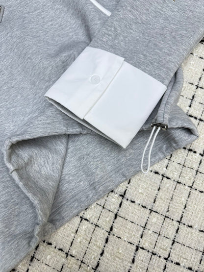 25fw new patchwork shirt with  straight pants suit