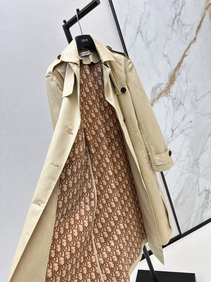 25fw new lapel belt windbreaker jacket