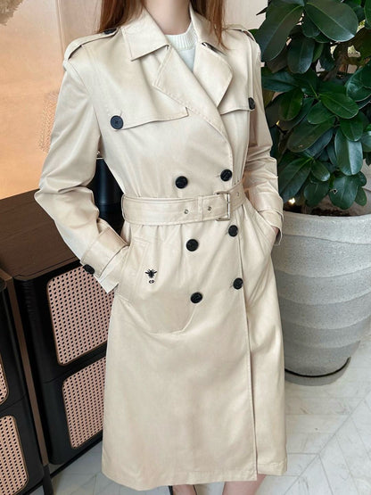 25fw new lapel belt windbreaker jacket