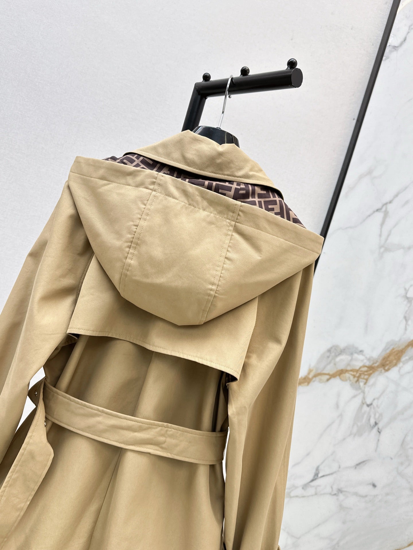 25fw new lapel belt windbreaker jacket