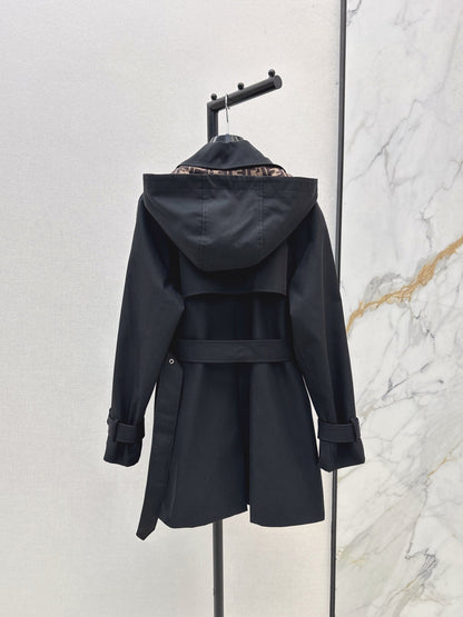 25fw new lapel belt windbreaker jacket