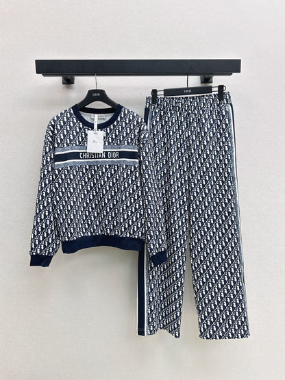 25fw new pattern sweatshirt with trousers set