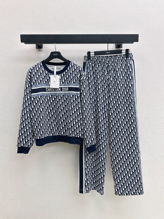 25fw new pattern sweatshirt with trousers set