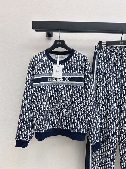 25fw new pattern sweatshirt with trousers set