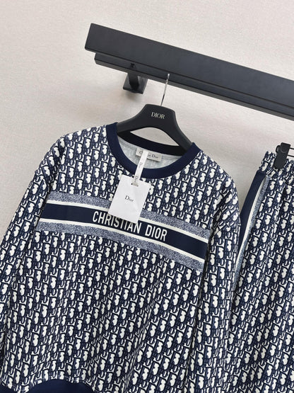 25fw new pattern sweatshirt with trousers set