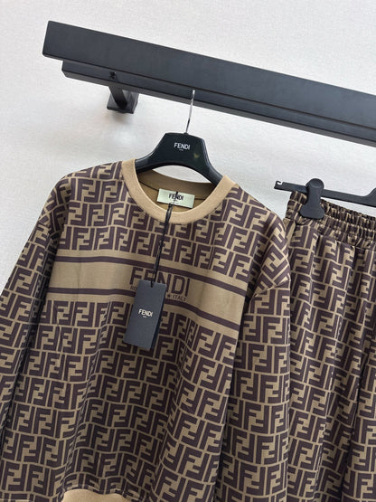 25fw new letter old flower sweatshirt with trousers suit