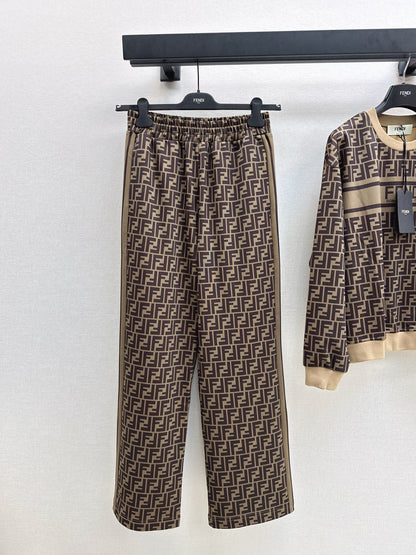 25fw new letter old flower sweatshirt with trousers suit