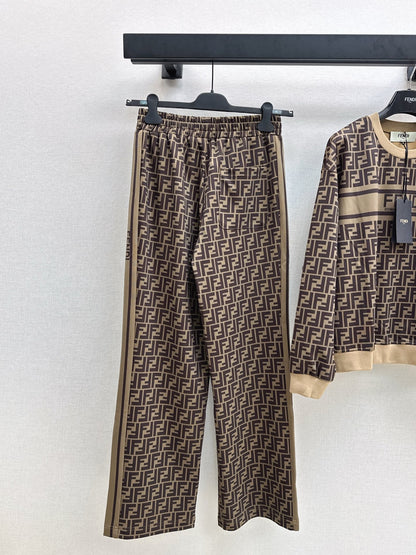 25fw new letter old flower sweatshirt with trousers suit