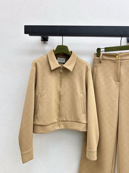 25fw new zipper jacket with trousers suit