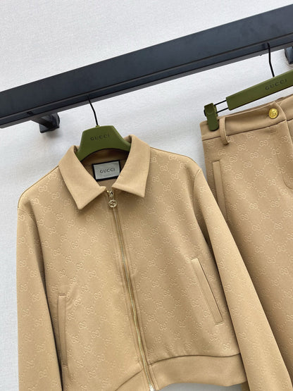 25fw new zipper jacket with trousers suit