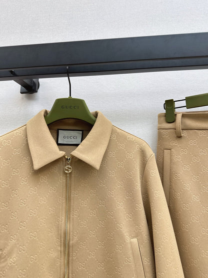 25fw new zipper jacket with trousers suit