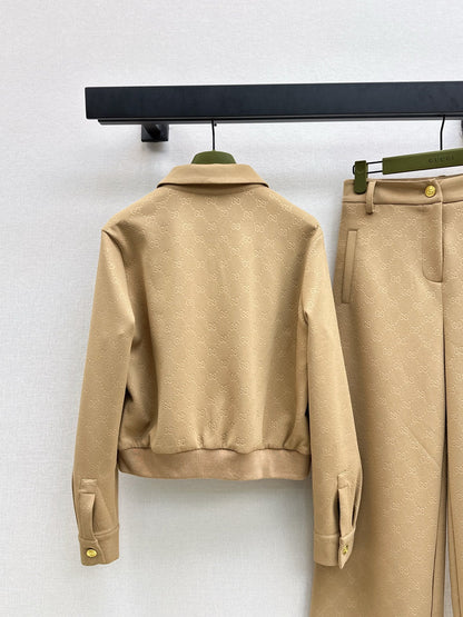 25fw new zipper jacket with trousers suit