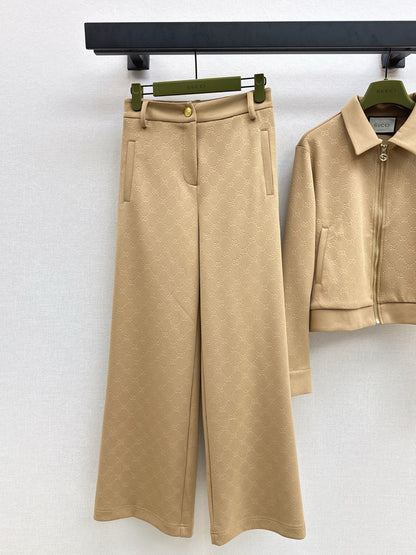 25fw new zipper jacket with trousers suit