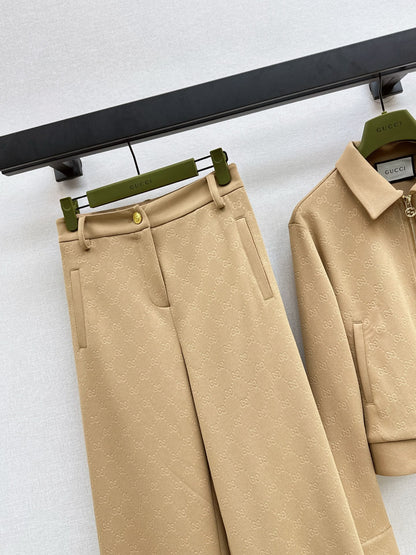 25fw new zipper jacket with trousers suit