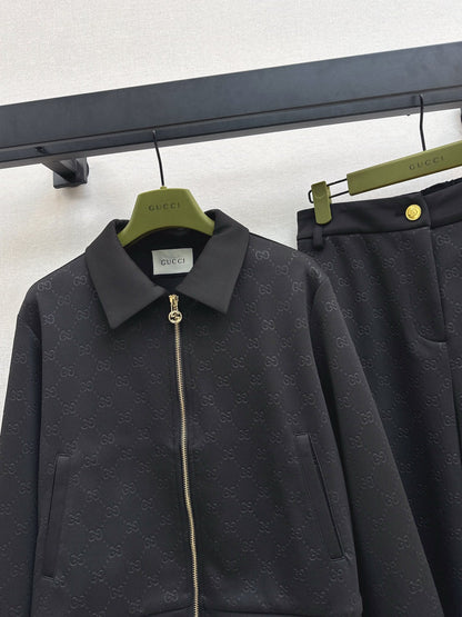 25fw new zipper jacket with trousers suit