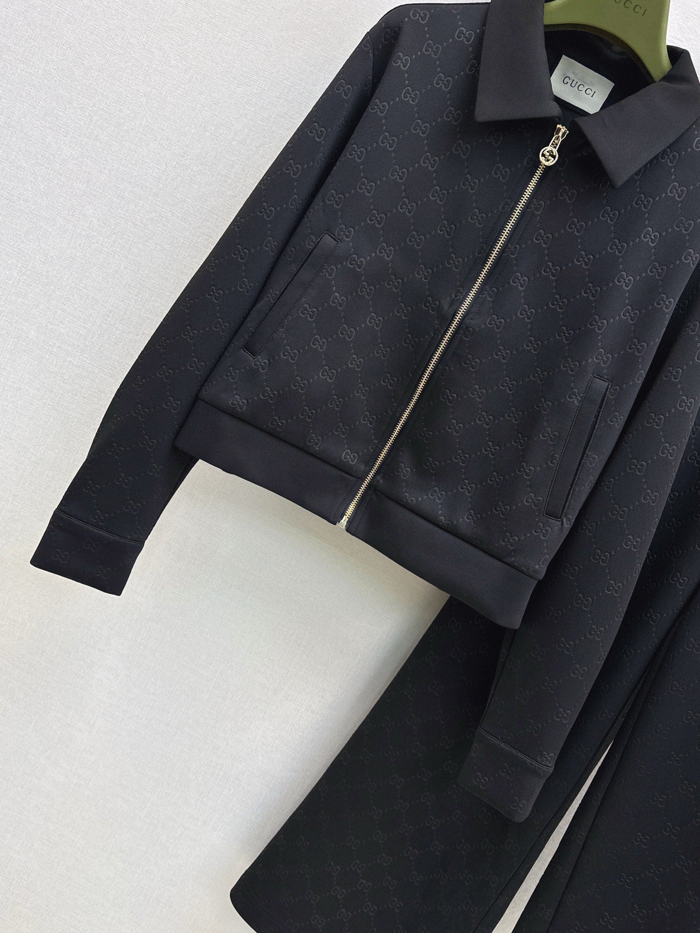 25fw new zipper jacket with trousers suit