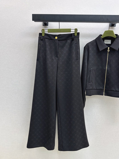 25fw new zipper jacket with trousers suit