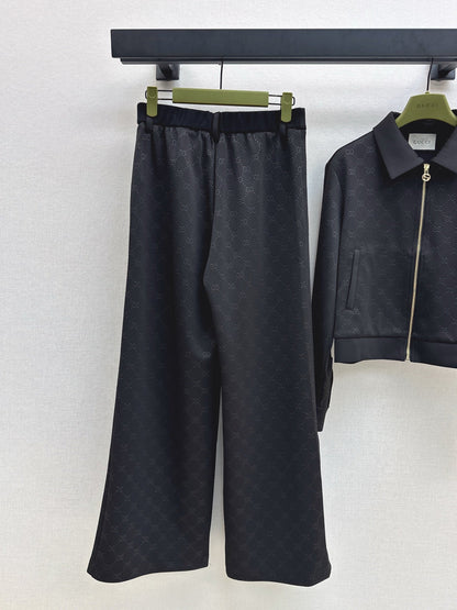 25fw new zipper jacket with trousers suit