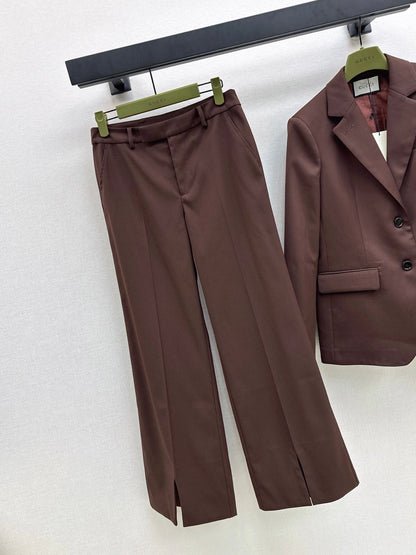 25fw new embroidered letter logo suit jacket + trousers set