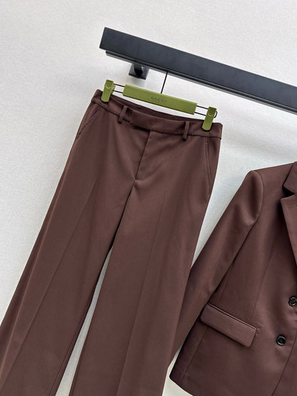 25fw new embroidered letter logo suit jacket + trousers set