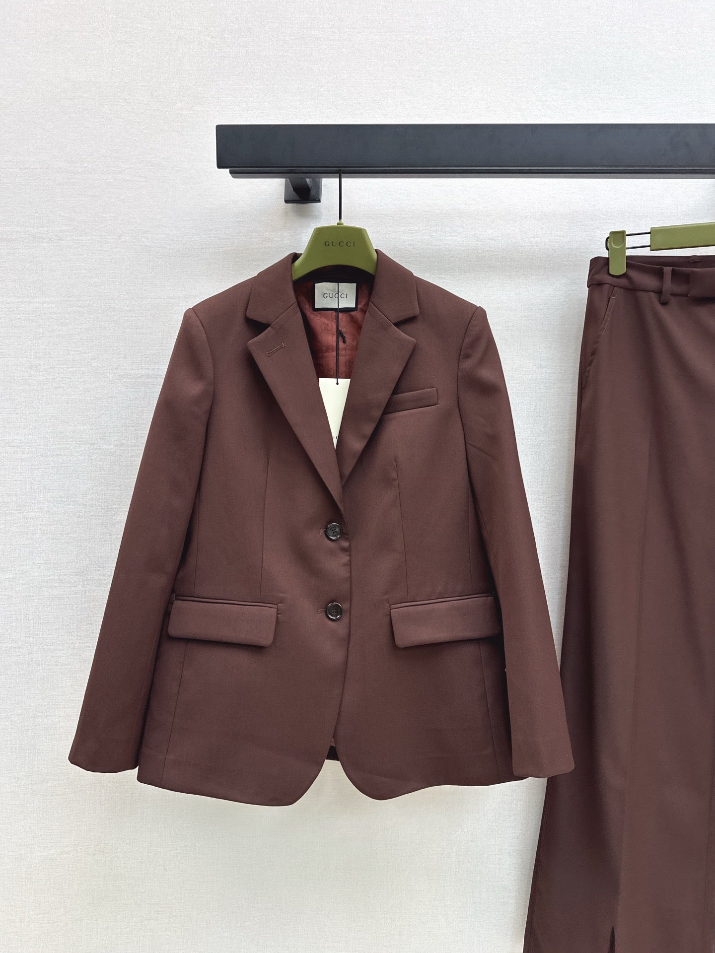 25fw new embroidered letter logo suit jacket + trousers set