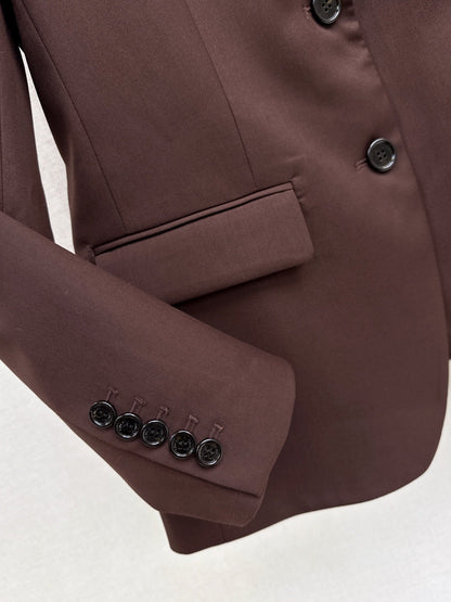 25fw new embroidered letter logo suit jacket + trousers set