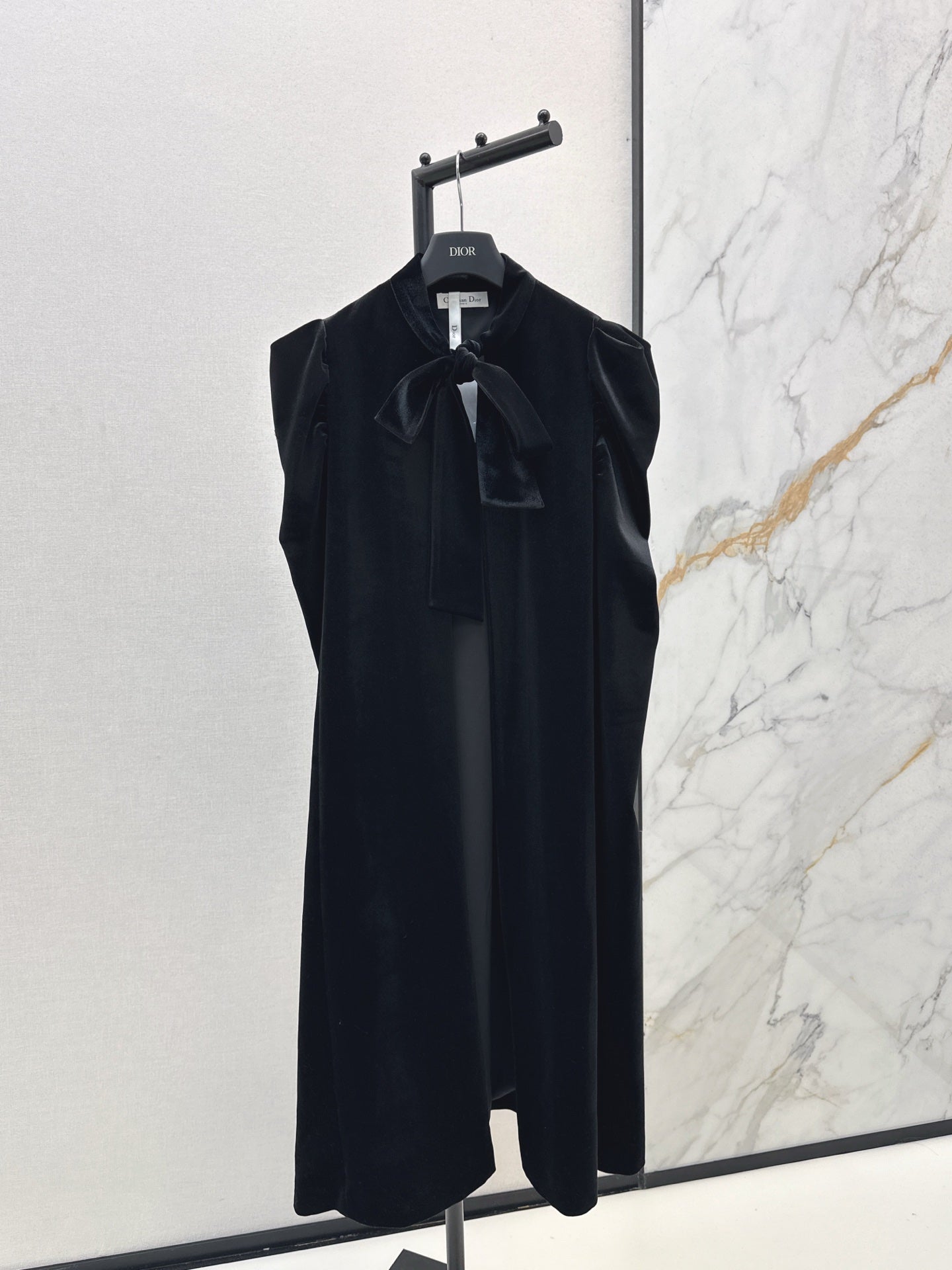 25fw new velvet ribbon cape jacket