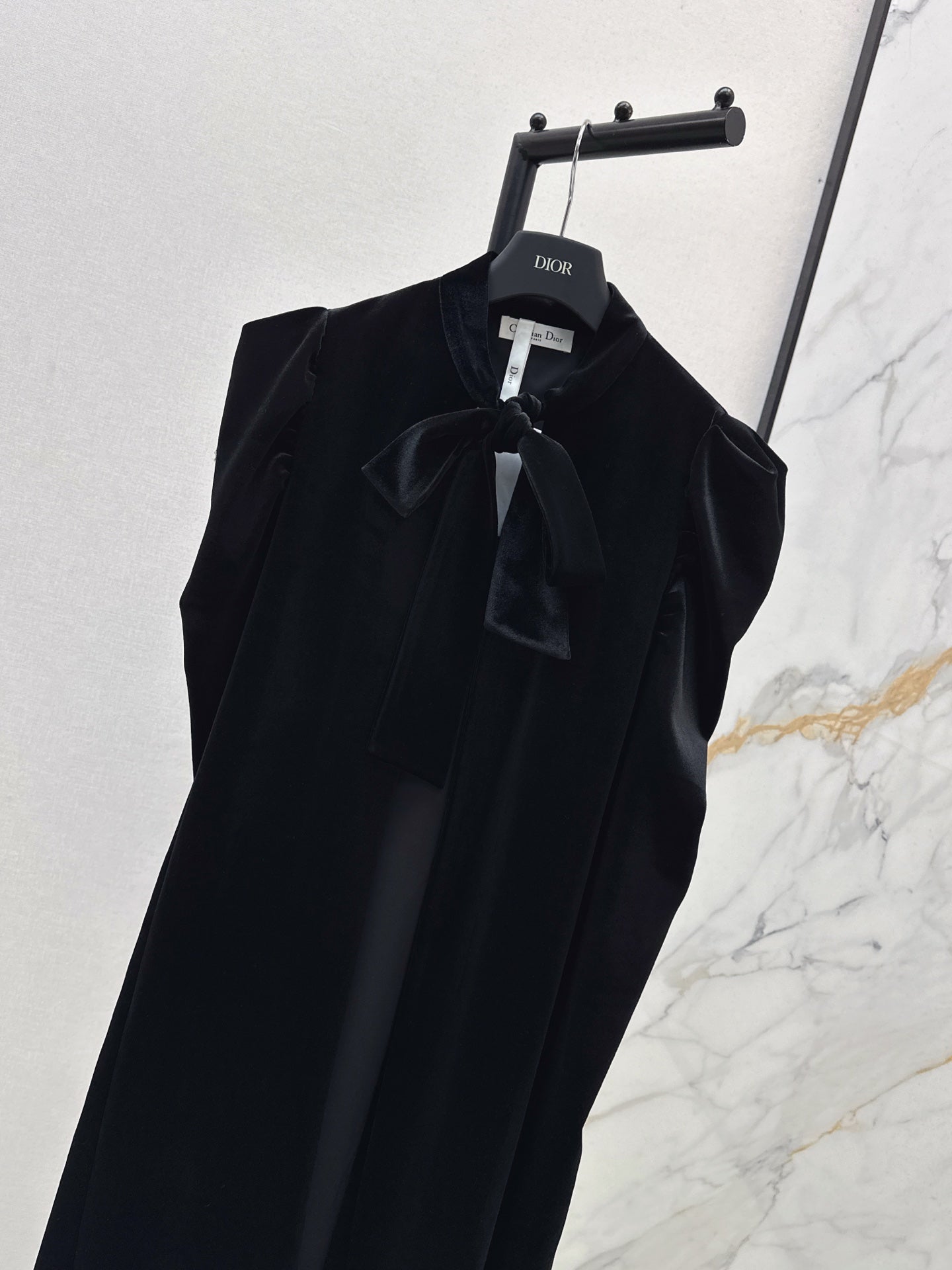 25fw new velvet ribbon cape jacket