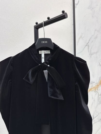 25fw new velvet ribbon cape jacket