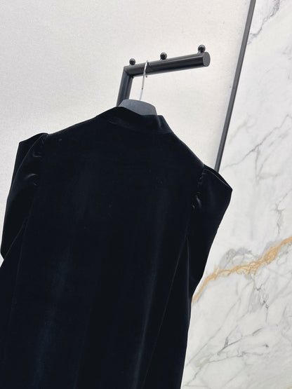 25fw new velvet ribbon cape jacket