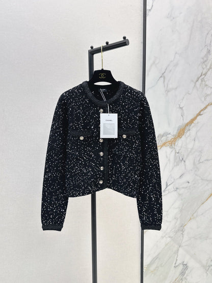 25fw new sequined short cardigan