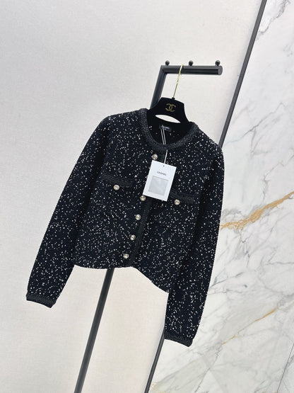 25fw new sequined short cardigan