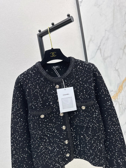 25fw new sequined short cardigan