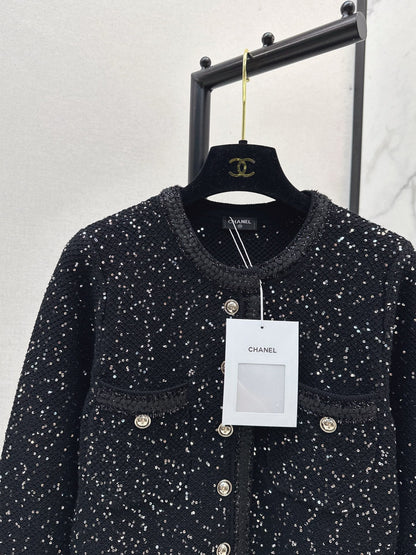 25fw new sequined short cardigan