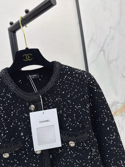 25fw new sequined short cardigan