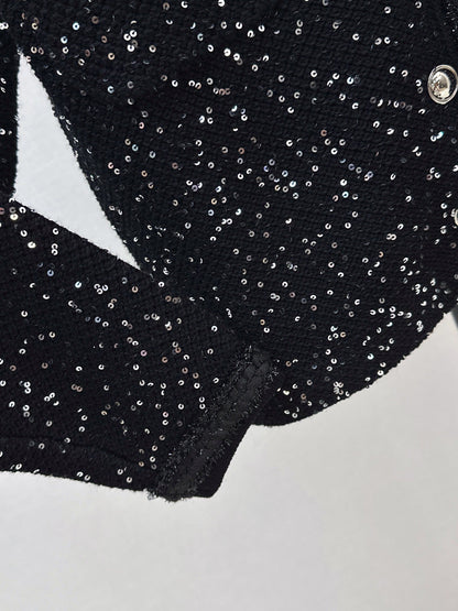 25fw new sequined short cardigan