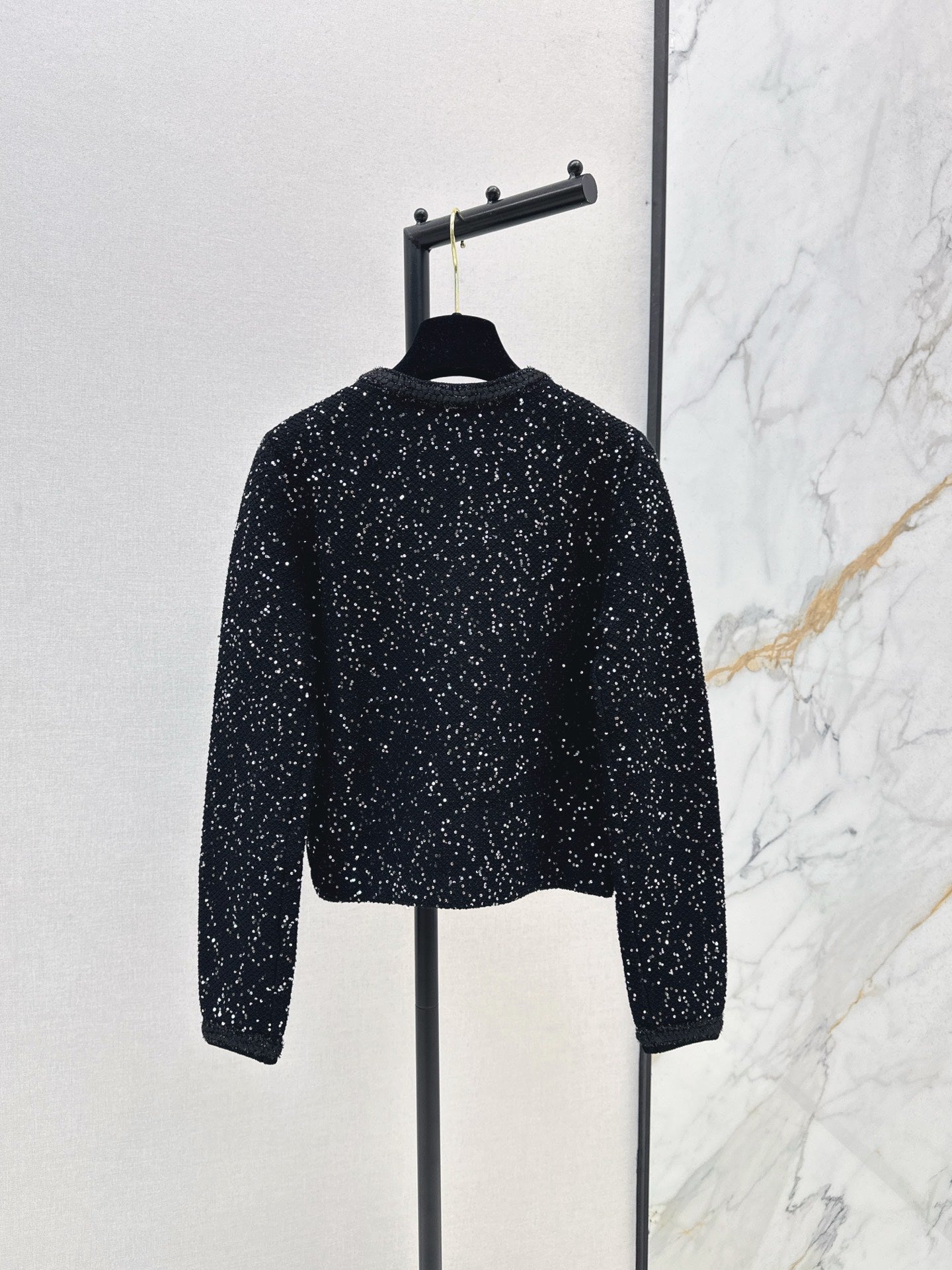 25fw new sequined short cardigan