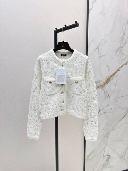 25fw new sequined short cardigan