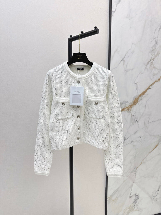 25fw new sequined short cardigan