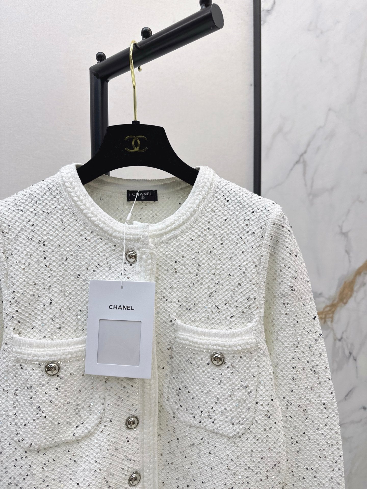 25fw new sequined short cardigan