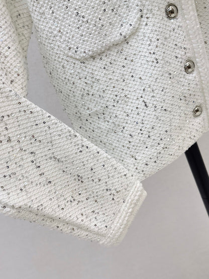 25fw new sequined short cardigan