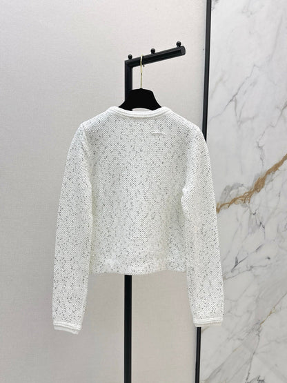 25fw new sequined short cardigan