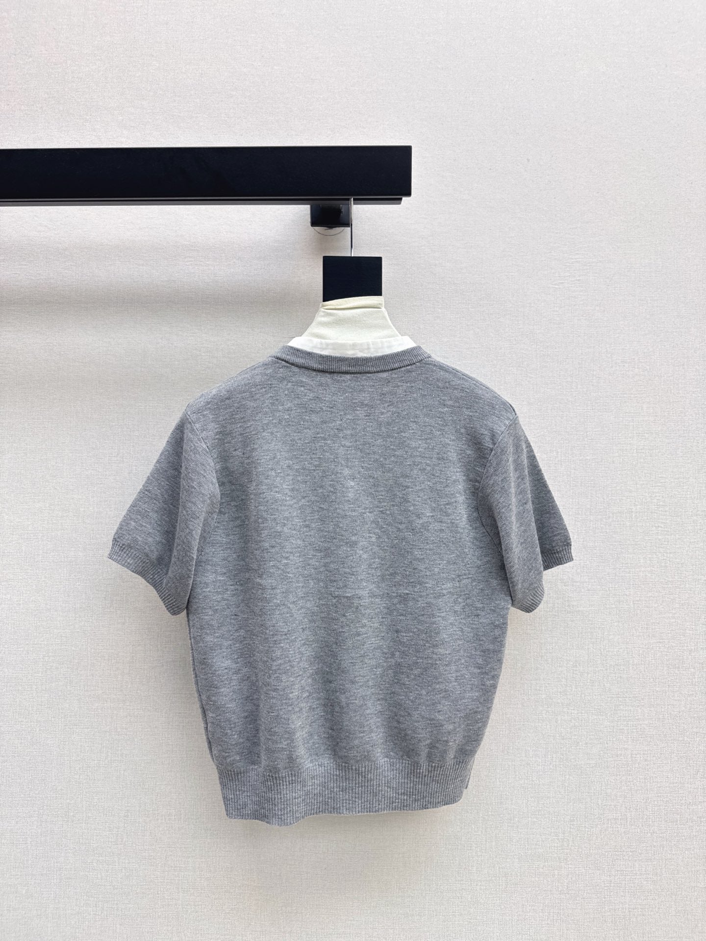 25fw new camellia knitted short sleeves