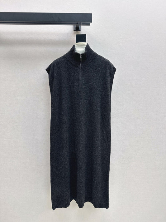 25fw new round neck wool dress