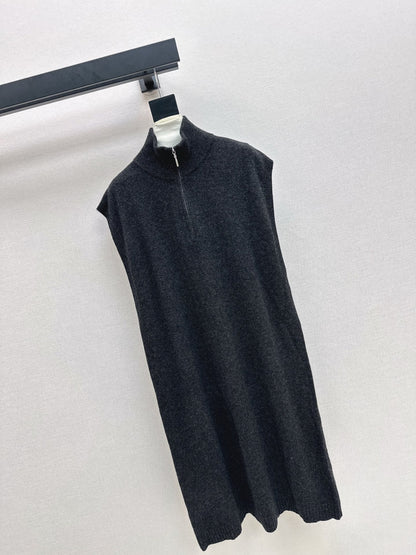 25fw new round neck wool dress