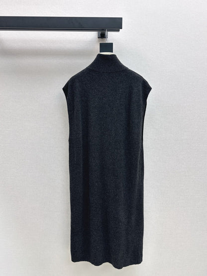 25fw new round neck wool dress