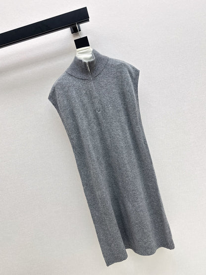 25fw new round neck wool dress
