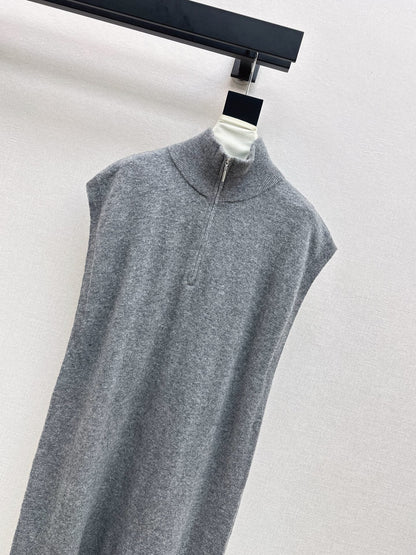 25fw new round neck wool dress