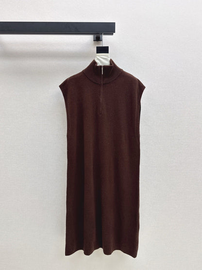 25fw new round neck wool dress