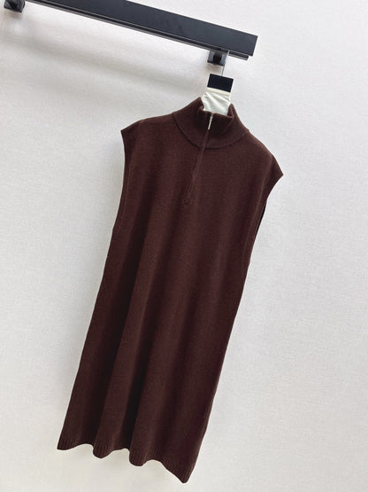 25fw new round neck wool dress
